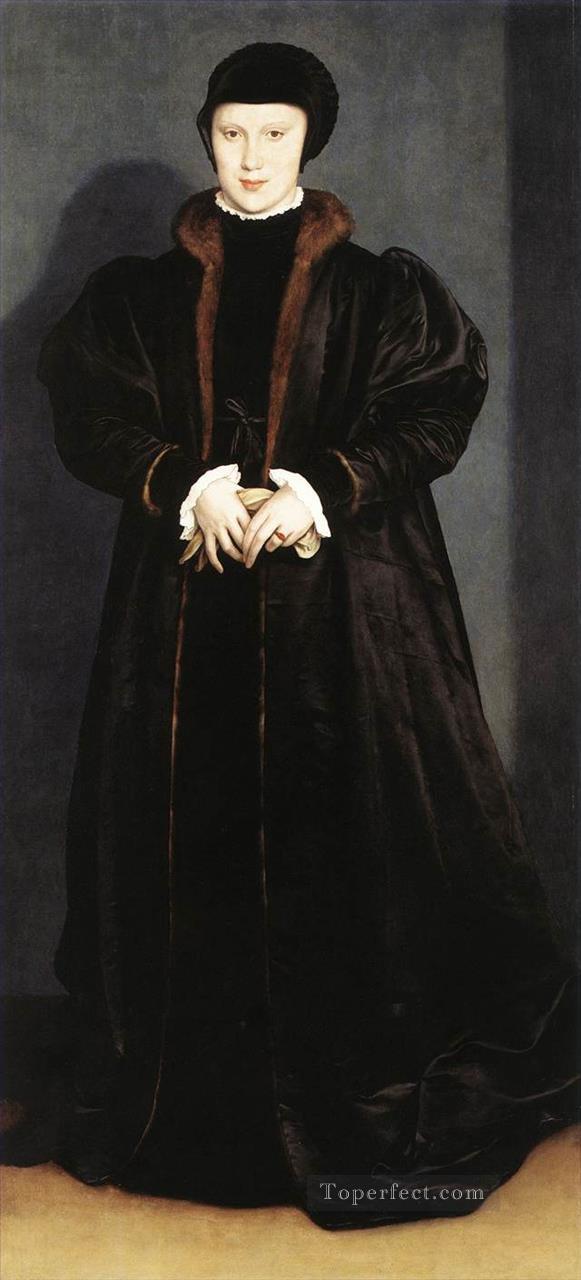 Christina of Denmark Ducchess of Milan Renaissance Hans Holbein the Younger Oil Paintings